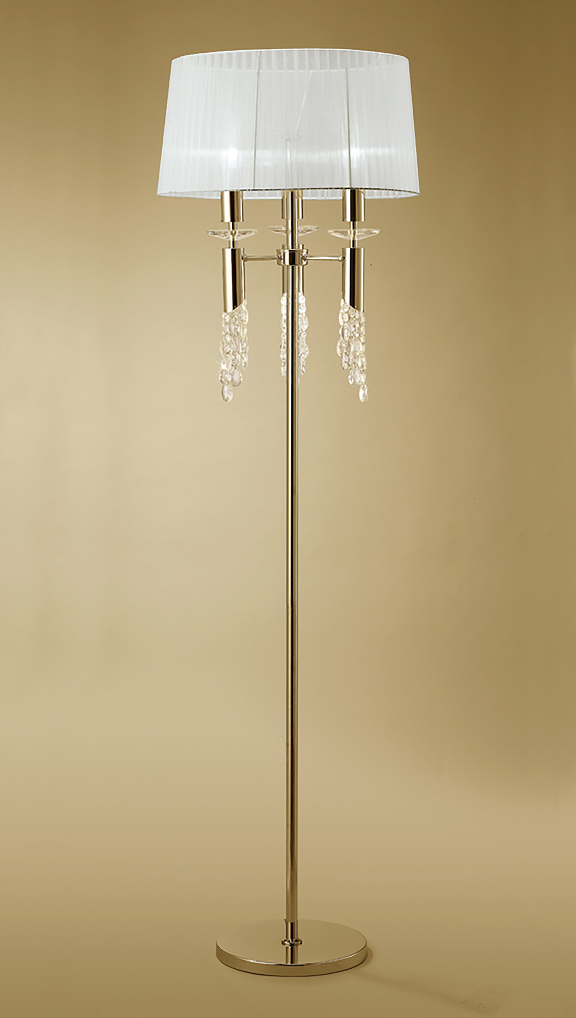 M3869FG/WS  Tiffany FG Crystal 175cm Floor Lamp 3+3 Light